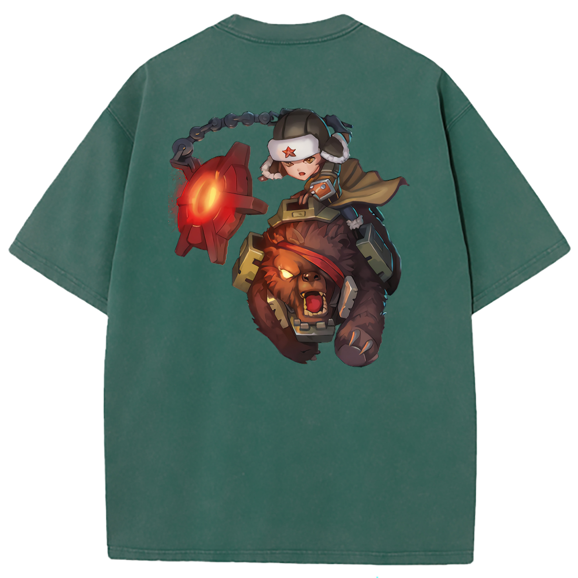 （画像用） リーグ・オブ・レジェンド League of Legends LOL 綿100% ヴィンテージ風 半袖Tシャツ（背面プリント）